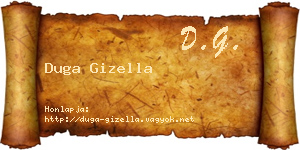 Duga Gizella névjegykártya